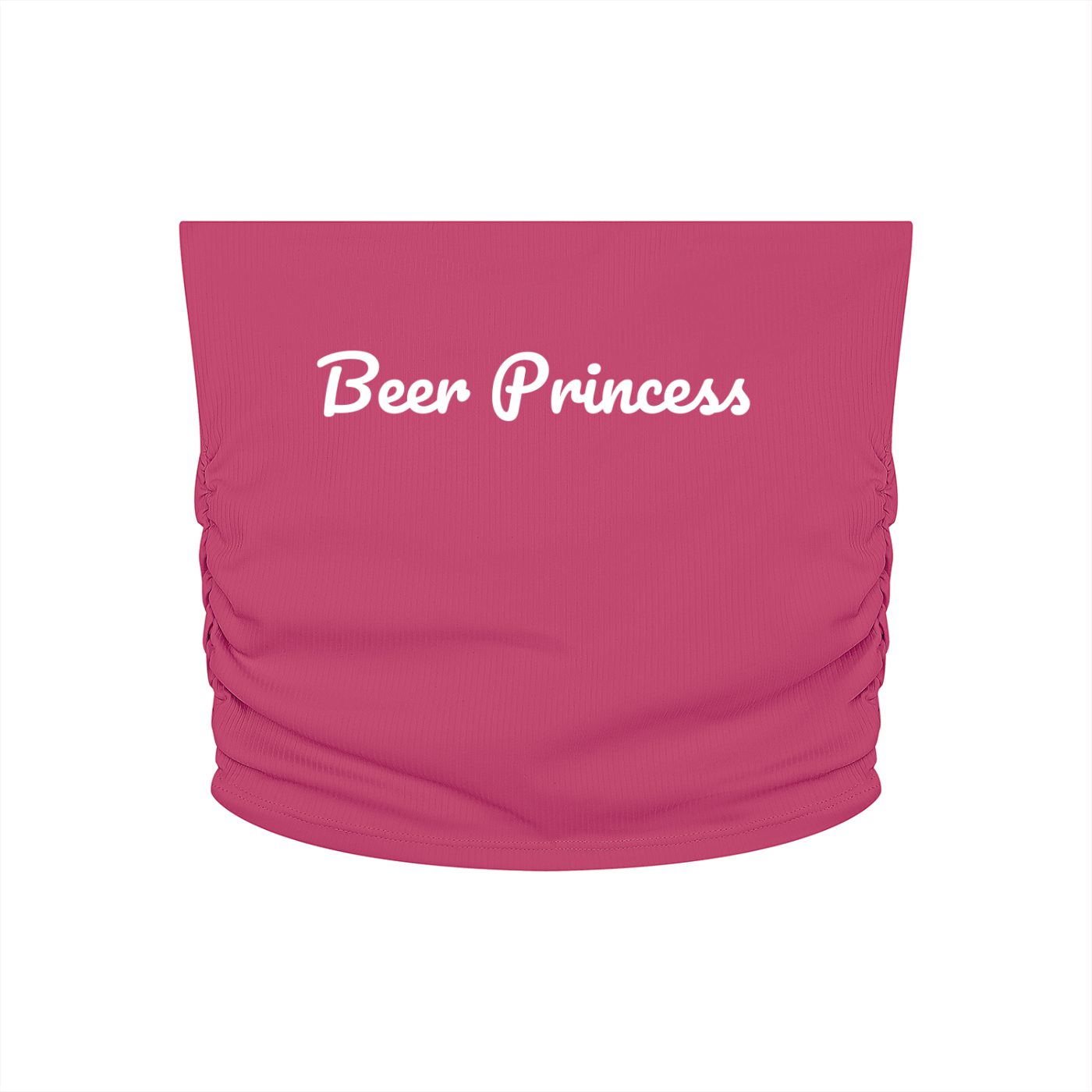 “Beer princess” Women’s Ruched Cropped Yoga Tube Top