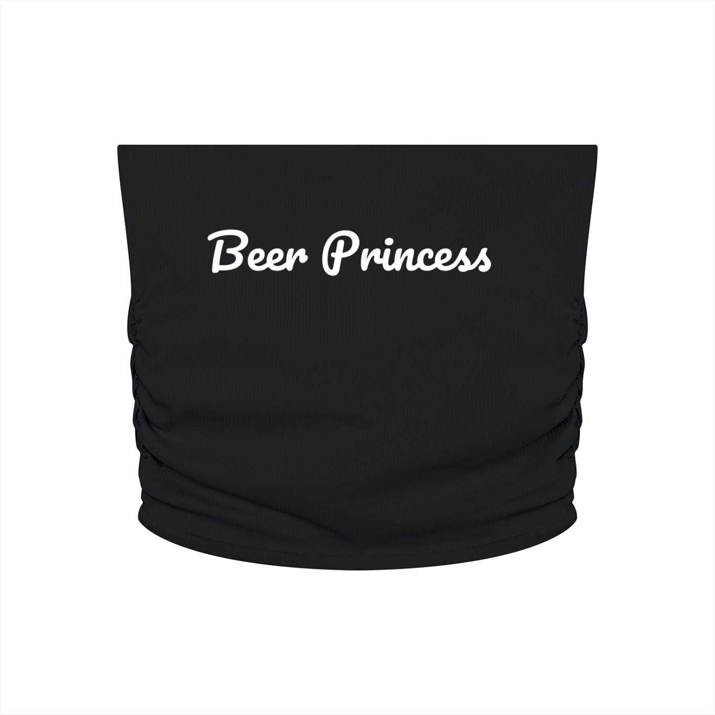 “Beer princess” Women’s Ruched Cropped Yoga Tube Top