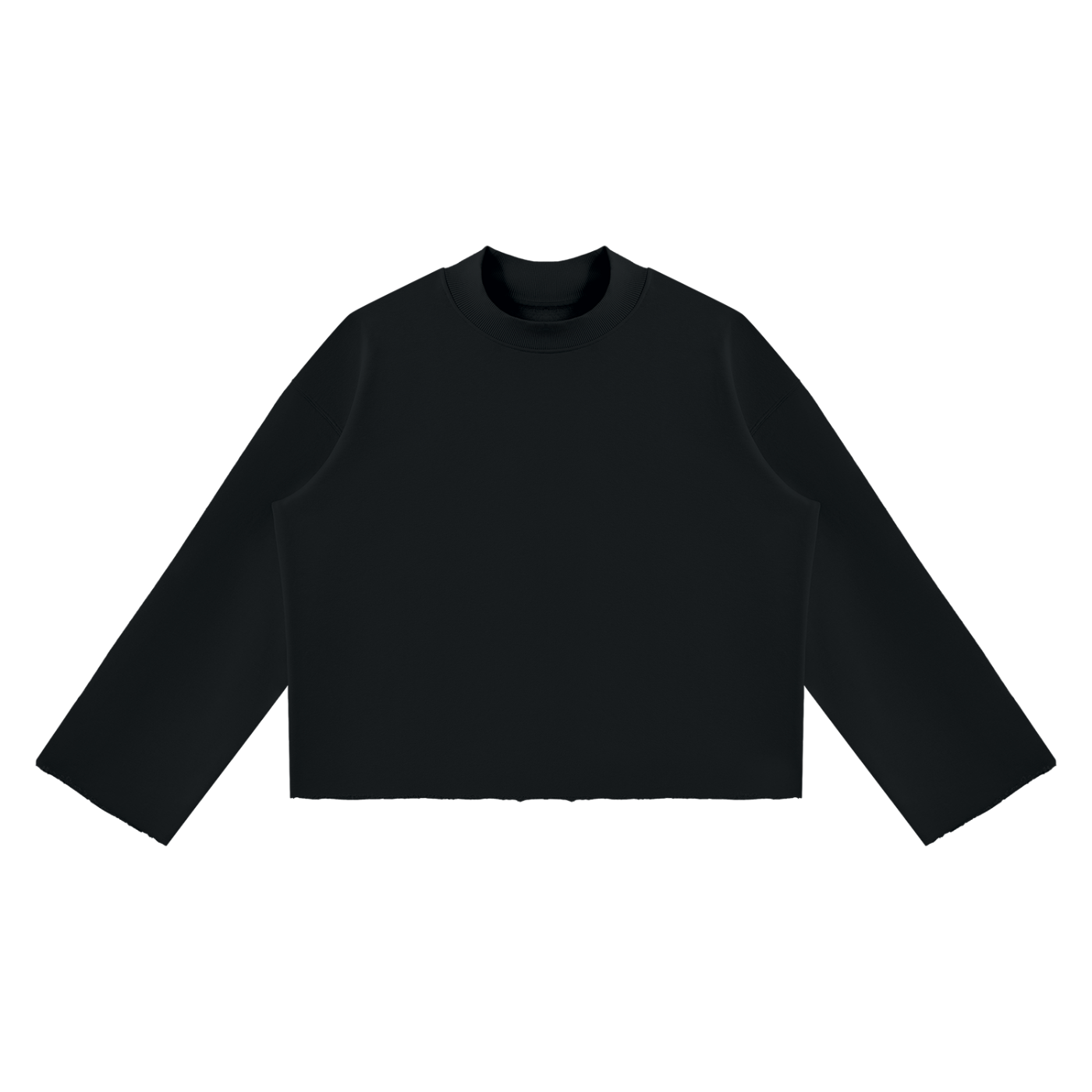 Road Runners Unisex Mock Neck Raw Edge Boxy Sweatshirt