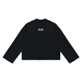 Road Runners Unisex Mock Neck Raw Edge Boxy Sweatshirt