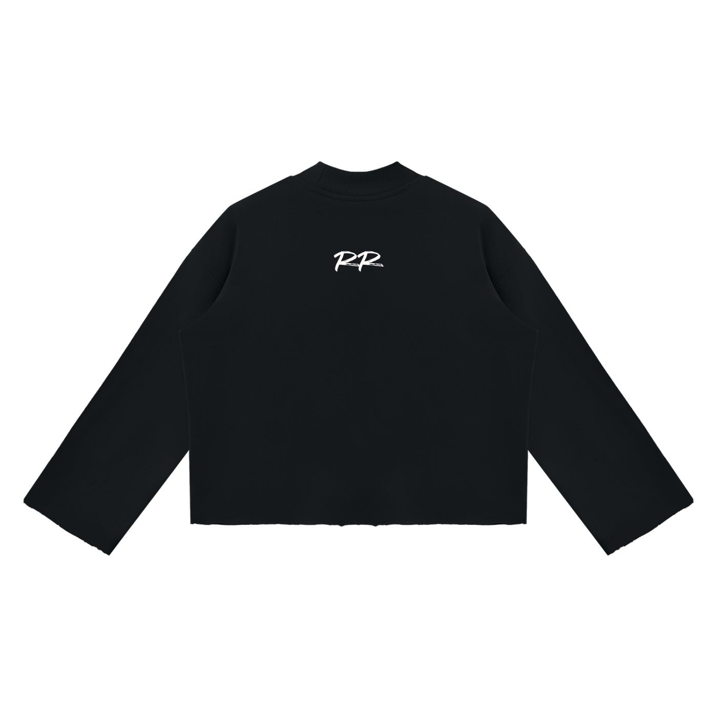 Road Runners Unisex Mock Neck Raw Edge Boxy Sweatshirt